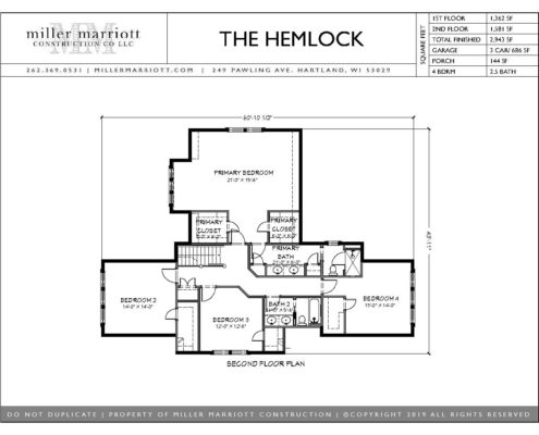 The Hemlock Second Floor Plan