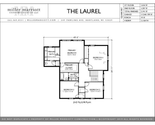 The Laurel Second Floor Plan
