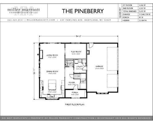 Pineberry - First Floor Plan