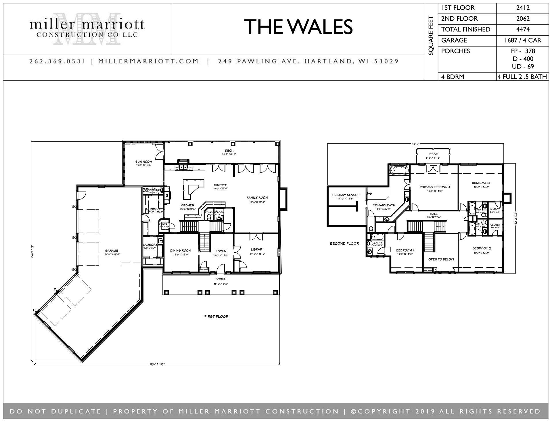 The Wales cutsheet