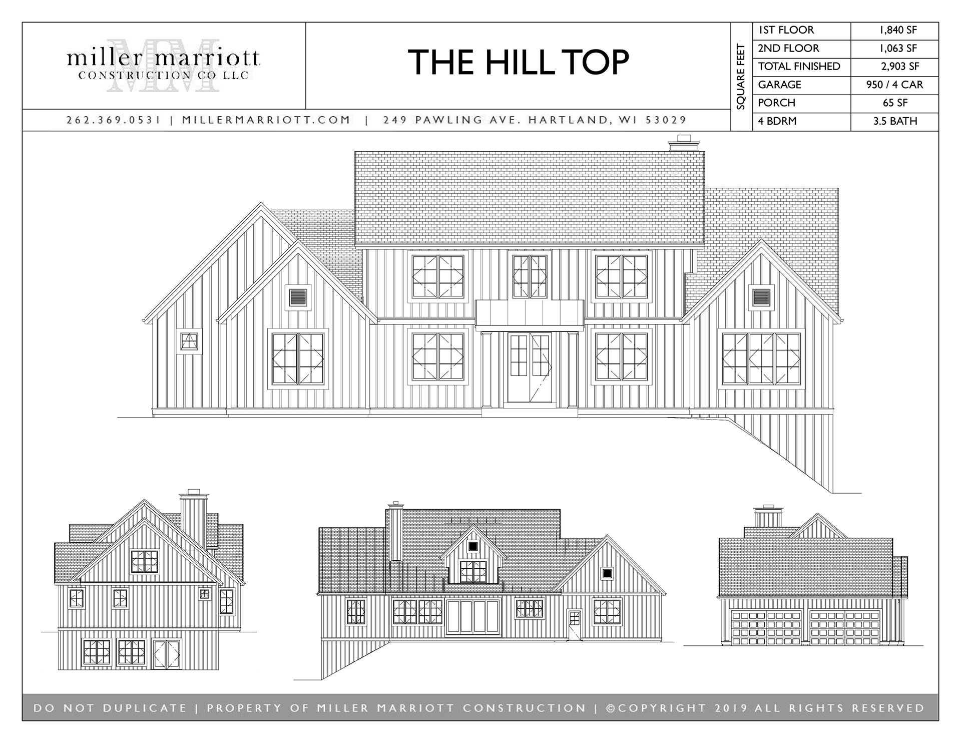 The Hill Top exterior plan