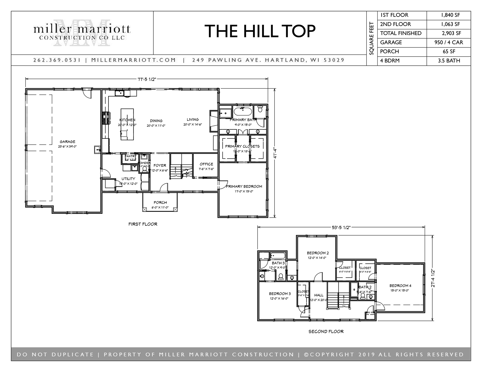 The Hill Top 1st and 2nd Floor plan