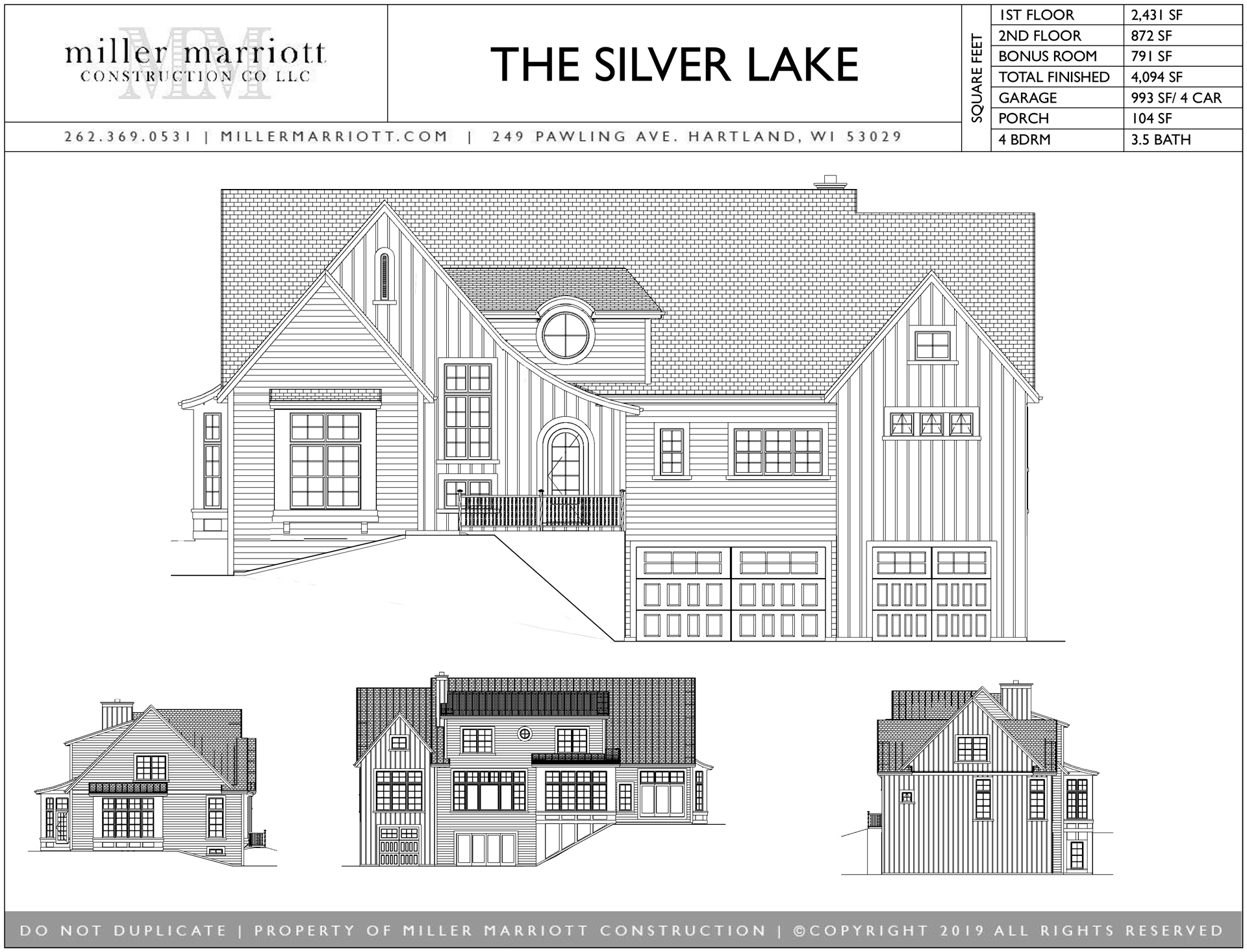 The Silver Lake cutsheet
