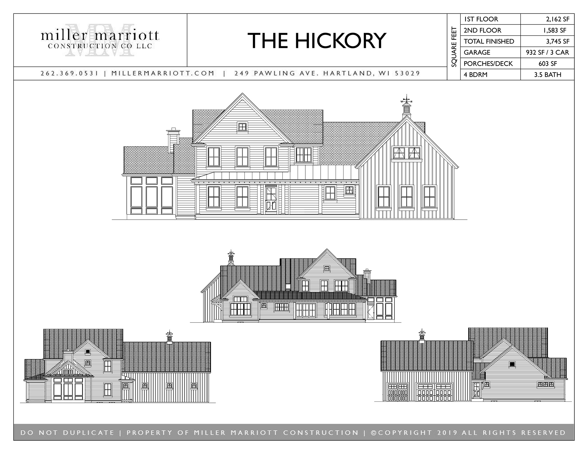 The Hickory exterior plan