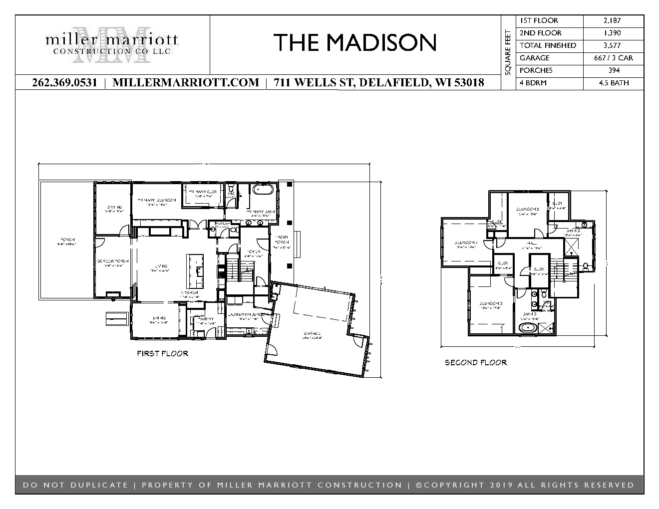 The Madison cutsheet