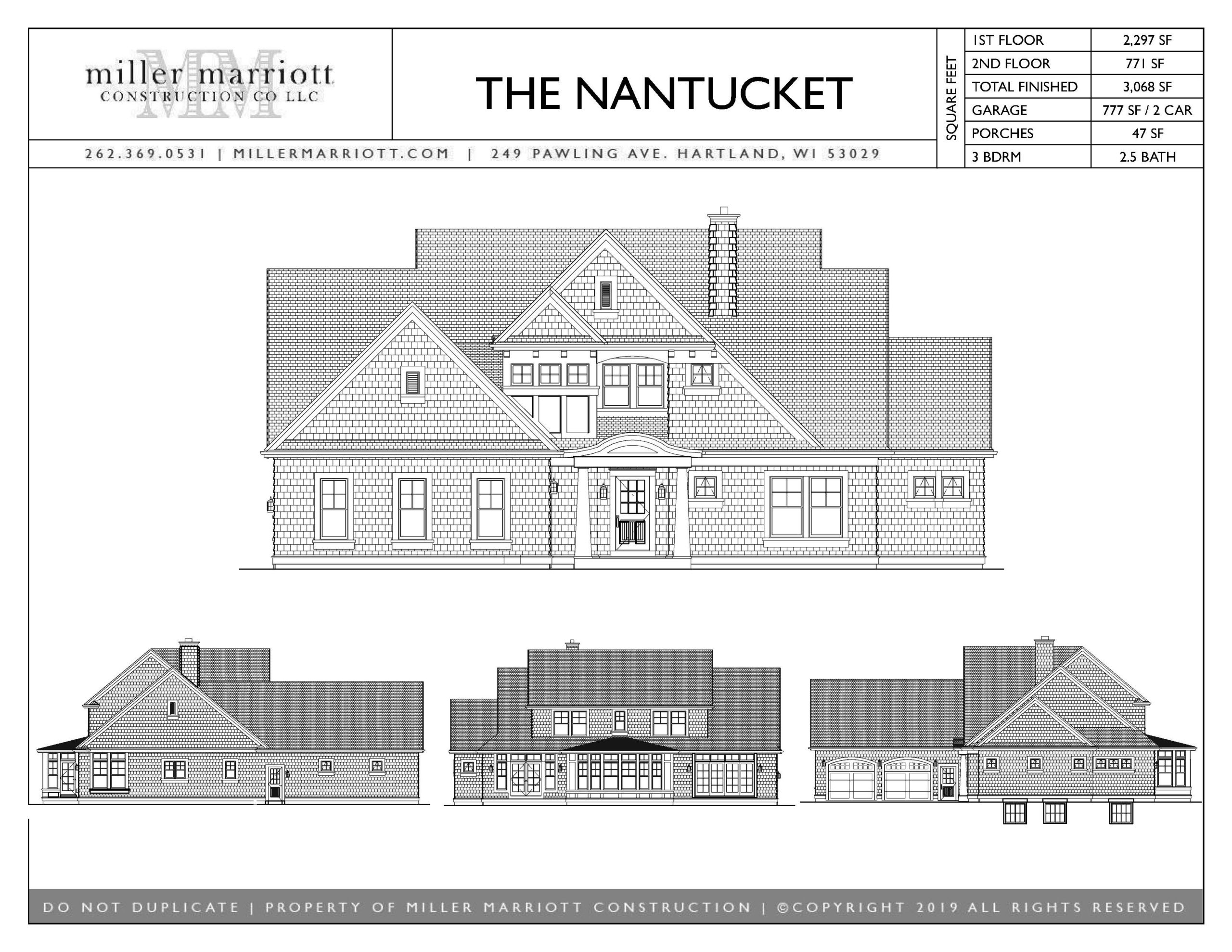 The Nantucket cut sheet