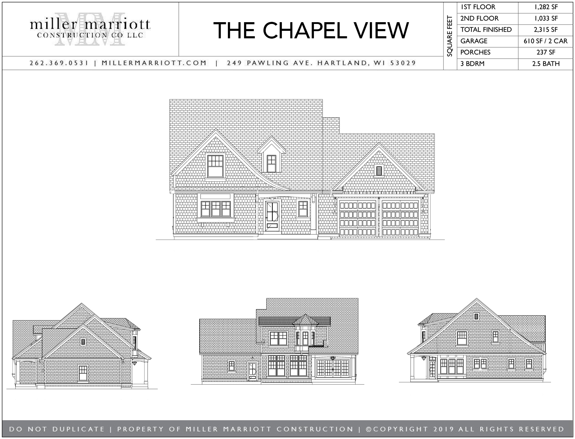 The Chapel View cutsheet